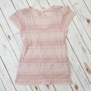 Banana republic fitted lace t-shirt
